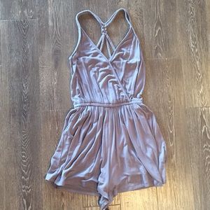 Braided strap romper